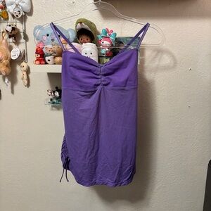 Lululemon Front & Side Cinch Purple Tank Top Size 8